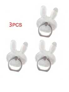 6pcs/5pcs/4pcs/3pcs/2pcs Dudukan Ponsel Transparan Kartun Lipat dengan Cincin Penahan, Bentuk Hewan, Bulat, Bunga - beraneka warna - View 26