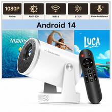 Magcubic HY320Pro 2026 New Smart Projector Native 1080P Full HD Supports 8K Video Decoding 400ANSI Android 14 OS Smart TV Projector Built-In 5W Speaker WiFi 6 BT5.4 Home Cinema Suitable For Movies Video Games Streaming - White - View 7