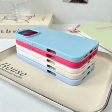 Pure White Perfect Liquid Silicone Phone Case, Anti-Yellowing Soft Protective, Suitable For IPhone - Lilac Purple - View 7