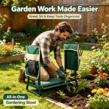 Knee Pads Tolls,Garden Kneeler And Seat Foldable Knee Protection Gardening Bench With Detachable Tool Bags Anti-Slip Soft Pad Multi-Purpose Garden Kneeling Chair For Weeding Planting - Garden Kneeling Pad - View 2