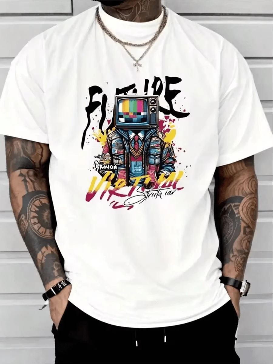 Men T-Shirts - 白色 - 查看 1