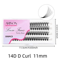 ARISON Loose Fans 6d 14d Bulu Mata Palsu Speed Fan Lashes Cat Eye Look Makeup Tools Mink Soft Light Eyelashes - D - View 15