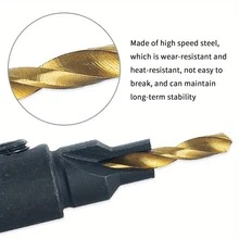 Set Mata Bor Countersink HSS 12 buah, 6mm-19mm, dengan Shank Hex 1/4", Penggantian Cepat, Kompatibel dengan Perkakas Listrik, untuk Membuat Chamfer pada Kayu, Plastik, dan Logam Lunak dalam Proyek Perakitan dan Pengolahan di Rumah - 6+6 mata bor - View 5