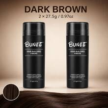 BUNEE Hair Fiber Powder 27.5g 2pcs Set, Natural Coverage For Thinning Hair And Bald Spots, Suitable For Baldness/Low Hair Volume, Natural Look, Unisex Portable Pack - Multicolor - View 10