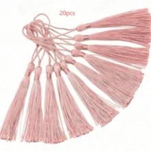 20/50/100pcs 13cm/5in Silky Thread Tassel Bookmarks With 2in Rope Loop And Small Chinese Knot, Suitable For Jewelry Making, Souvenirs, Bookmarks, DIY Craft Accessories - 13cm Lotus Root Starch - View 11