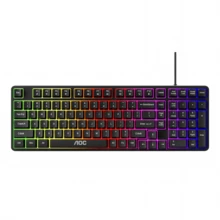 AOC GK116 104‑Key Mechanical Wired Gaming Keyboard, Adjustable RGB Backlight, USB Plug‑And‑Play Connection, Luminous Computer Peripheral, Suitable For Desktop, Notebook, Home Gaming, Office Work And Daily Typing - View 9