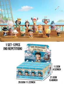 THE MONSTERS X One Piece Series Blind Box Collectible, Classic One Piece Anime Figure Display, Mystery Unboxing, Labubu Anime Figure Statue Blind Box, Birthday And Christmas Gift - Multicolor - View 11