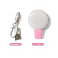 Mini Portable Clip-On Selfie Fill Light, Rechargeable LED Phone Light With 3-Level Brightness Adjustment, 150mAh Built-In Battery, 2-8H Long Battery Life, Flashlight Function, For Smartphone Photography, Video Recording, Vlog And Makeup Selfies - 彩色 - 查看 8