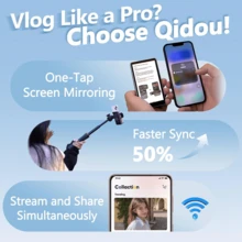 Vlog Selfie Monitor Screen Compatible With IPhone And Android Rear Camera, Wireless Transmission, 3.97-Inch Screen, Suitable For Social Media Platform Live Streaming, Vlog Kit, Magnetic Case, Vlog Screen - With Remote Control - View 4