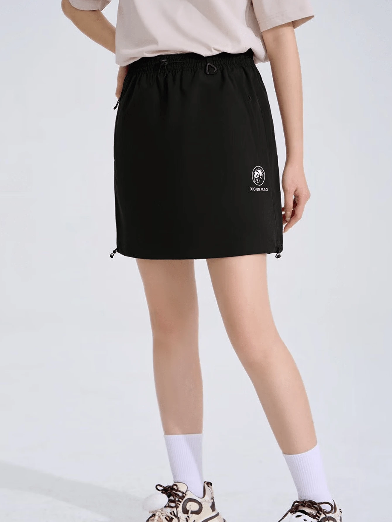 CAMEL CROWN Women's Quick Dry Anti-Exposure Skort, Casual High Waist Slim Fit Straight Mini Skirt For Petites - Phantom Black - View 1