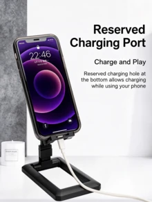 Foldable Transformable Telescopic Desktop Phone Stand, Creative Height Adjustable Portable Phone Holder, Suitable For Daily Use, Bedside Table, Online Classes, E-Commerce Photography, Gift Idea, Desktop Storage, Stable Base, Travel Essential, Hands-Free Viewing - Multicolor - View 5
