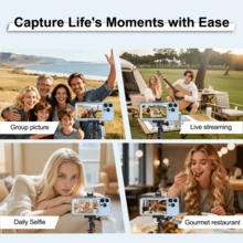 Magnetic Phone Vlog Selfie Monitor With High-Definition Screen Display - Rechargeable 36V Dual Power (Battery/USB), Compatible With IOS And Android Phones, With Remote Control, Wireless Rear Camera Monitor, Suitable For Live Streaming, Content Creation, Selfie, Video Recording, Tools, Cameras - T2 - View 6