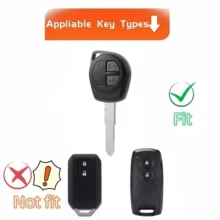 TPU汽車鑰匙遙控器保護套附鑰匙圈,軟 TPU 鑰匙套適用於 Suzuki Alto、Jimny、SX4,精緻高端鑰匙包,男女皆宜 - KY23 - 查看 8