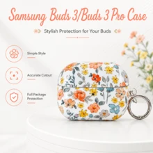 Fresh Floral Cluster 系列 Galaxy Buds 3 Pro 耳機保護殼,甜美少女風 - 彩色 - 查看 13