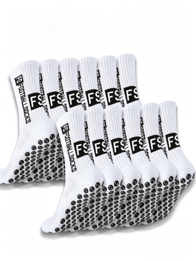1/5/10/15/20 Pairs New Football Sports Socks FS Non-Slip Thickened Terry Bottom Socks
