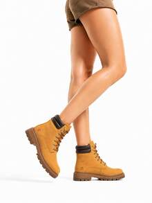 Timberland Giày Martin cao cổ nữ đi leo núi ngoài trời mới, chống nước, chống trượt, chống mài mòn - màu nâu - Xem 3