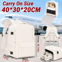 Ryanair Backpack, 40cm-30cm-20cm, Latest Specifications, Large Capacityfeatures A Laptop Compartment, Shoe Compartment,Suitable For Travel, - Beige - View 9