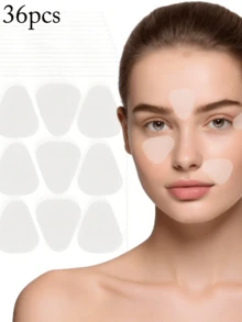 JINSHEE Facial Patches 54-Piece Set - Transparent Reusable Patches, Overnight Comfortable Care - Fine Line Removal Strips, Smooth Eye, Mouth And Forehead Skin - Enhance Facial Muscles, Create Smoother Skin, Face Tape, Face Mask - White - View 10