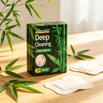 Herbal Foot Detox Patches – Wormwood, Ginger & Bamboo Vinegar, 30ct, Nighttime Use, Revitalize Body & Mind
