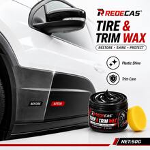 Tire Plastic Leather Polishing Wax, Multi-Surface Repair And Gloss Restoration Car Care Agent - 1pc+sponge - View 4