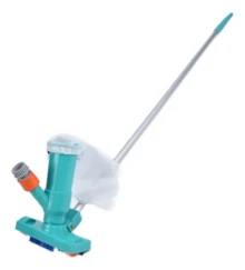 Pool Vacuum Set With Telescopic Pole, Suction Base, Water Inlet Adapter, Pole Connection Handle, White Suction Net Bag, Suitable For Pools - A - View 4