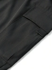 2pcs Men's Multi-Functional Cargo Pants, Elastic Waist Drawstring Multi-Pocket Casual Straight Leg Long Pants - Multicolor - View 5
