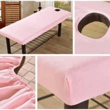 Beauty Massage Bed Cover, Face Hole Bed Cover, Elastic Bed Cover, Full Elastic Protective Cover, Solid Color Massage Therapy Bed Cover, Dust-Proof Protective Cover - Multicolor - View 4