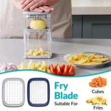 3-In-1 Slicer/Dicer, Multi-Functional Vegetable And Fruit Cutter/Dicer Separator, Kitchen Vegetable Cutter, Multi-Functional 3-In-1 Vegetable Cutter, Slicer/Dicer Separator, Manual Kitchen Cooking Tool, Kitchen Potato And Onion Cutter - /Random Color - View 3