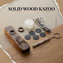 Solid Wood Kazoo, Professional Performance Instrument, Comes With Diaphragm And Lanyard, Performance Grade Mouth Instrument, Convenient And Durable, Suitable For Playing Instruments, Gatherings, Camping Performances, Wind Instrument Accessories, Music Room Supplies, Outdoor Stage Performances And Parties - Multicolor - View 11