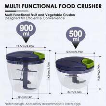 SOKANY Household Kitchen Manual Meat Mincer, Slicer, Peeling Tool, Garlic Shredder, Crusher, Vegetable Grinder, Chili Onion Cutter, RV Kitchen, Suitable For Family Scenes, Multi-Function Vegetable Cutter, Kitchen Cooking Tools, Rv Kitchen Accessories - Blue - View 3