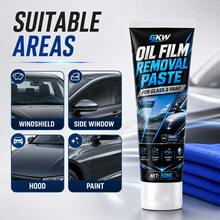 Car Glass Oil Film Remover Paste, Powerful Windshield And Window Oil Film, Water Spot And Stain Cleaning Paste - 50ml+Towel - View 6