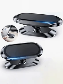 1pc Metal Magnetic Car Phone Holder, Portable Adhesive Phone Mount For Dashboard Navigation - Multicolor - View 10