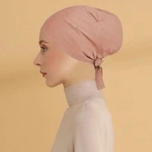 Awegeo Breathable Retro Style Women's Headscarf Lining Cap, Suitable For Daily Wear Sleep Bonnet - Black - View 15