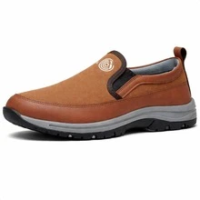 Tênis Sapatilha Slip On Masculino Esportivo Casual Respirável Conforto Premium - Castanho - Visão 3