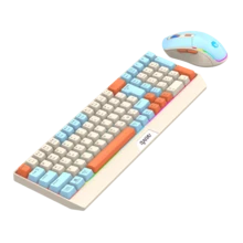 RAIKU R908 Customized Gaming Keyboard And Mouse Set, Three-Color Dual-Mode 2.4G+Bluetooth Backlit Keyboard, 85-Key Business Office Keyboard, 6-Button Wireless Dual-Mode Matching Mouse - View 13