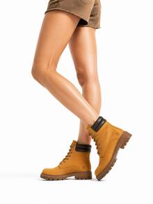 Timberland Giày Martin cao cổ nữ đi leo núi ngoài trời mới, chống nước, chống trượt, chống mài mòn - màu nâu - Xem 2