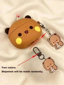 2026 New Panda Bubbu & Ir Earphone Case, Cute Cartoon Design, Compatible With Apple 3/Pro/Pro2/Pro3, Silicone Earphone Protective Cover - Multicolor - View 5