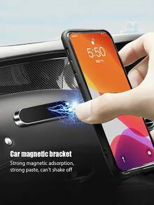 1pc Metal Magnetic Car Phone Holder, Portable Adhesive Phone Mount For Dashboard Navigation - Multicolor - View 5