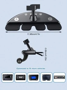 Car CD Slot Phone & Tablet Holder, 360° Rotating Adjustable Multi-Joint Arm Phone Mount, Universal Stable CD Player Slot Installation Base, Suitable For Smartphones, Mini Tablets Car Navigation Accessory - A - View 9
