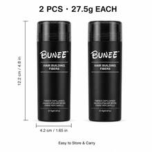 BUNEE Hair Fiber Powder 27.5g 2pcs Set, Natural Coverage For Thinning Hair And Bald Spots, Suitable For Baldness/Low Hair Volume, Natural Look, Unisex Portable Pack - Multicolor - View 6