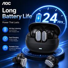 AOC ACT1531 True Wireless ANC Earbuds 1 Set, Peredam Kebisingan Aktif, Sinkronisasi Audio Latensi Rendah, Stereo Bass Dalam, Ringan dan Nyaman Dipakai, Cocok untuk Olahraga, Perjalanan, Kantor, dan Belajar, Kompatibel dengan Smartphone, Tablet, dan Laptop - View 3