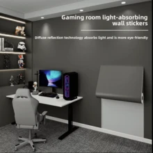 1 Roll Dark Gray Vinyl Wallpaper, Peel And Stick, Removable, Matte Self-Adhesive, Solid Color Texture, Random Pattern, Easy To Install, Suitable For Cabinets, Bedroom, Living Room Wall Decor, Furniture Renovation - Dark Gray - View 15
