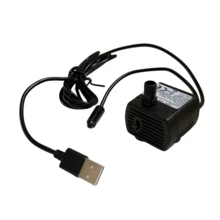 Pompa Air Kecil Bertenaga USB Cocok untuk Akuarium dan Fitur Air, Pompa Sirkulasi Air Senyap untuk Rumah dan Dalam Ruangan - hitam - View 1