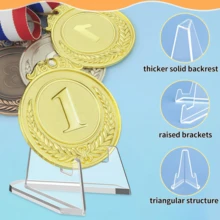 50pcs/25pcs/10pcs Multi-Purpose Transparent Display Stand, Thick Solid Backboard Triangular Stable Structure, Compact Size For Easy Placement, Suitable For Displaying Coins, Commemorative Coins, Trading Cards, Sports Cards And Other Cards - Multicolor - View 12