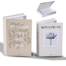 2pcs Remote Control Storage Box, Fashionable Luxury Open-Close Book Decor Magnetic Flip Cover, Room Decoration, Christmas Decoration Gift, Living Room Accessory, Paper Storage Box, Suitable For Coffee Table, Can Store Remote Controls, Sundries, Jewelry And Various Holiday Gifts - 2pcs - View 16