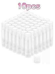 50/30/10/1pc Transparent Empty Twist-Up Tubes, 5g Plastic DIY Containers For Lipstick, Lip Balm And Solid Perfume. Multi-Purpose Cosmetic Accessories, Economical And Ideal Christmas Gift For Women. - Multicolor - View 11