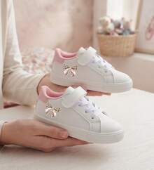 Tenis Blancos Infantiles Personalizados con Diseño DTF | Calzado Casual Deportivo para Niñas y Niños | Suela Antideslizante, Material Ligero, Cómodo y Transpirable | Ideal para Escuela, Pase - Rosa - Ver 2