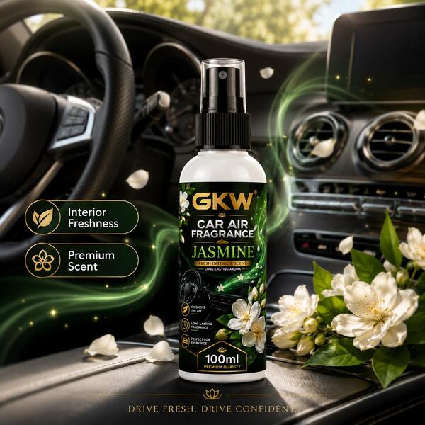 GKW معطر هواء داخلي للسيارة برائحة الياسمين، عطر لطيف طويل الأمد، مزيل للروائح الكريهة، بخاخ منقي ومزيل للروائح للسيارة