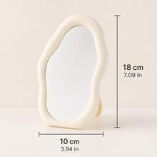 1pc Makeup Mirror, Desktop Standing Vanity Mirror, Student Dorm Room Makeup Mirror - Multicolor - View 5