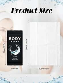 XL Body Wipes For Adults, Individually Wrapped No-Rinse Wet Wipes, Waterless Shower Wipes With Aloe, 6/12/24 Count, For Travel, Camping & Gym - Black - View 4